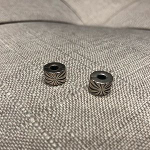 2 Silver Pandora Spacer Charms